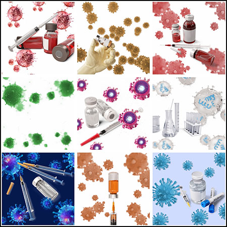 15款2019新冠病毒疫苗注射宣传海报插图蚂蚁图库精选PSD模板