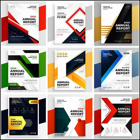 10款企业文化宣传册画册封面蚂蚁素材网矢量模板精选