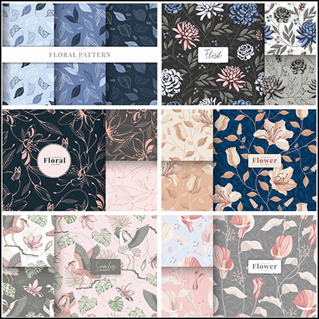 金色豪华手绘花纹复古无缝背景蚂蚁素材网矢量素材精选