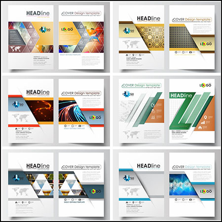 20款企业宣传介绍双折页蚂蚁素材网矢量模板精选