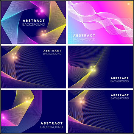 5款波浪渐变抽象背景蚂蚁素材网矢量素材精选