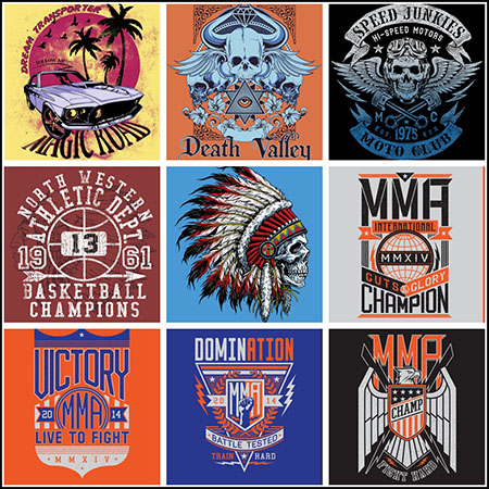 25款T恤印染图案蚂蚁素材网矢量素材精选