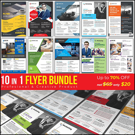 10款企业公司宣传单蚂蚁素材网矢量模板精选