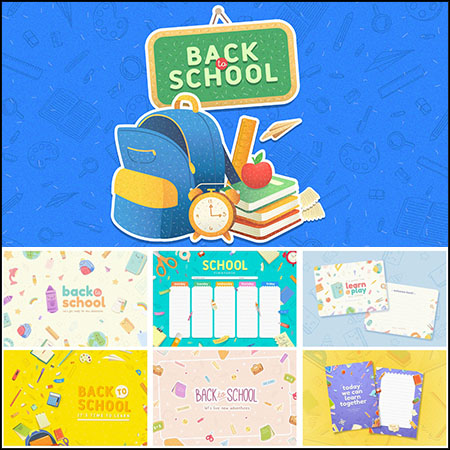 10款学习教育元素背景蚂蚁素材网矢量素材精选