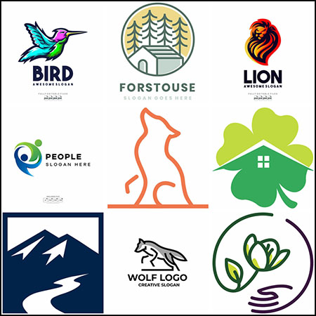 14款动物房地产LOGO标志蚂蚁素材网矢量素材精选