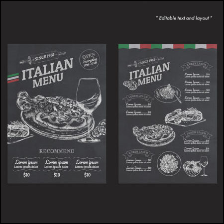 欧式快餐店菜单蚂蚁素材网矢量模板精选