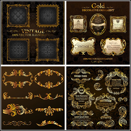 10套欧式花纹边框框架蚂蚁素材网矢量模板精选