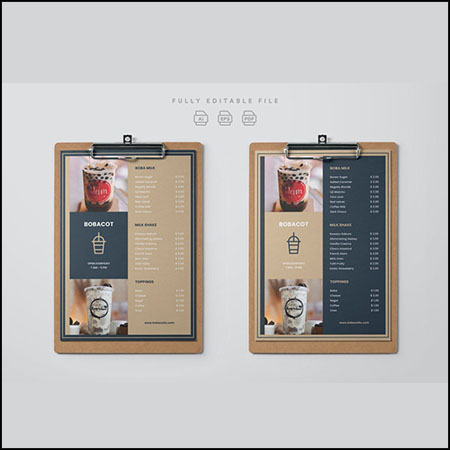 奶茶餐饮店点菜单蚂蚁素材网矢量模板精选