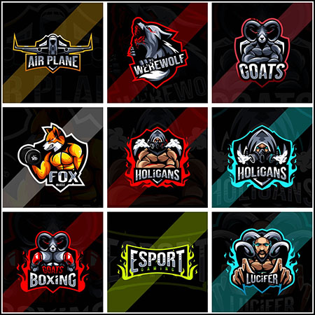 13款电子竞技LOGO标志蚂蚁素材网矢量图标精选