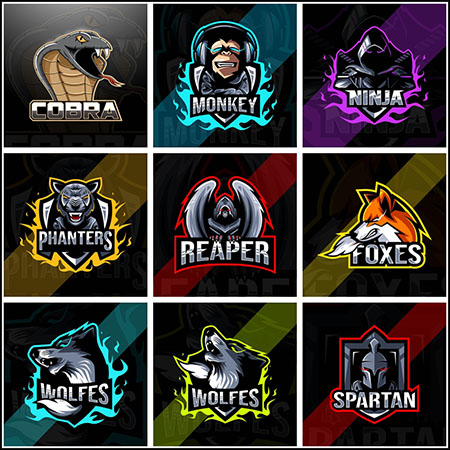 13款电子竞技LOGO标志蚂蚁素材网矢量图标精选2