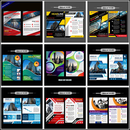 9款商业企业房地产宣传册蚂蚁素材网矢量模板精选