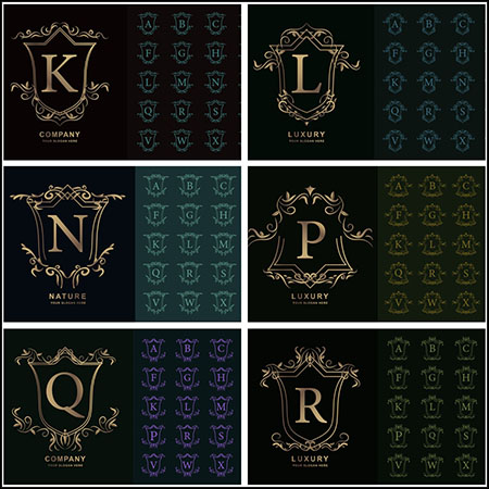 12款26个英文字母LOGO标志蚂蚁素材网矢量素材精选