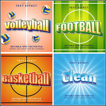 6款创意艺术字3D立体艺术字文本样式矢量模版52