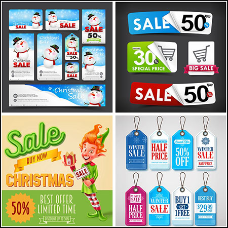 10套万圣节促销打折吊牌标签横幅海报蚂蚁素材网矢量素材精选