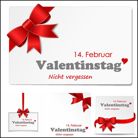 7款丝状装饰情人节横幅蚂蚁素材网矢量素材精选