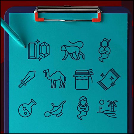 一千零一夜图标包SVG/PNG/AI蚂蚁素材网矢量素材精选