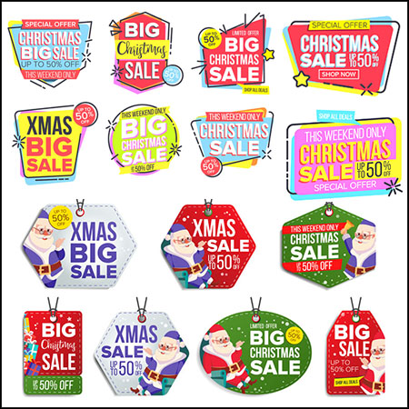 29款超市商场超级促销打折标签贴签蚂蚁素材网矢量模板精选