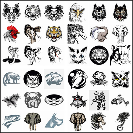 103款卡通动物印染图案蚂蚁素材网矢量插图精选