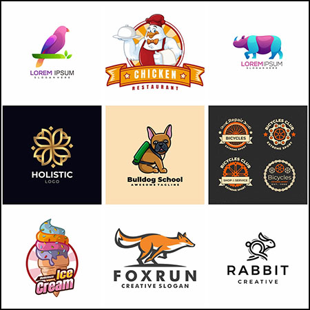 12款企业品牌LOGO标志蚂蚁素材网矢量素材精选