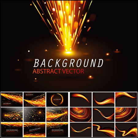 27款金色光线火花光效蚂蚁素材网矢量背景精选