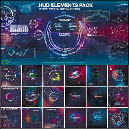 24款未来科技元素大数据信息图表插图蚂蚁素材网矢量素材精选