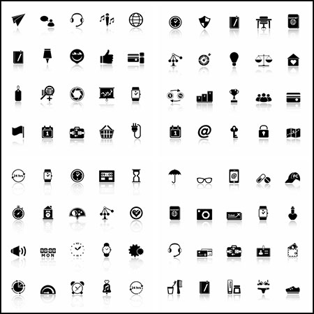 25套扁平化电脑手机APP Icons图标蚂蚁素材网矢量素材精选