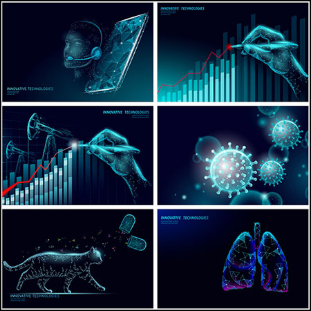 14款现代科技财务经济金融背景蚂蚁素材网矢量素材精选