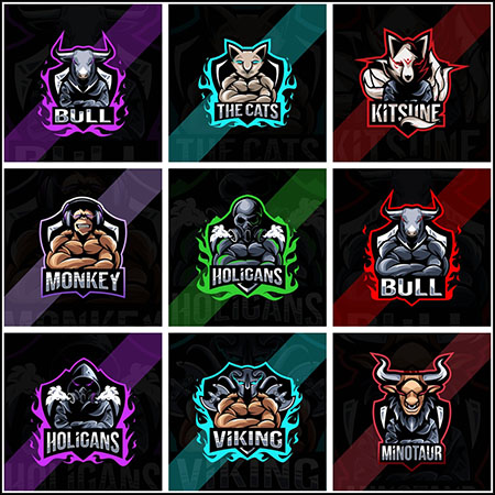 13款电子竞技LOGO标志蚂蚁素材网矢量图标精选17