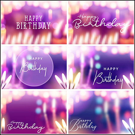 7款蜡烛虚幻模糊背景蚂蚁素材网矢量素材精选