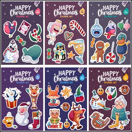 7款圣诞节快乐圣诞节元素剪贴画蚂蚁素材网矢量素材精选