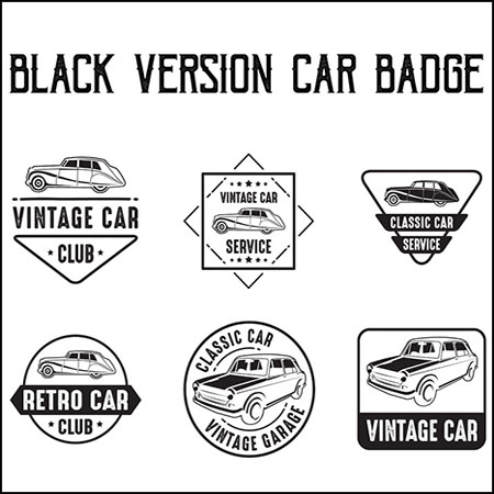 6款汽车徽章LOGO标志蚂蚁素材网矢量素材精选