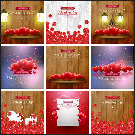 15款浪漫情人节背景蚂蚁素材网矢量素材精选