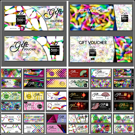 26套抽象背景抵用券打折券蚂蚁素材网矢量素材精选