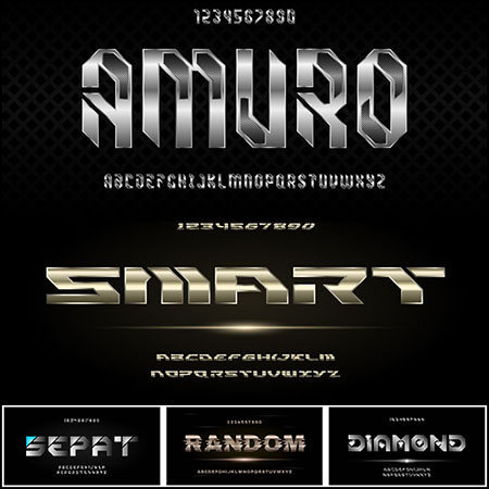 8款创意艺术字3D立体艺术字文本样式矢量模版179