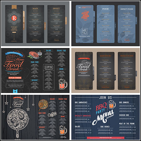 25款欧式风格快餐餐饮店点菜单蚂蚁素材网矢量素材精选