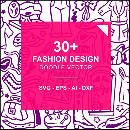 30+女装时装设计师涂鸦蚂蚁素材网矢量素材精选