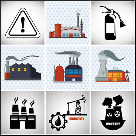 工厂工业安全设计蚂蚁素材网矢量图标精选