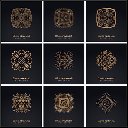 欧式剪纸花纹矢量LOGO图标