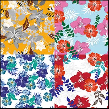 10款花卉矢量无缝背景