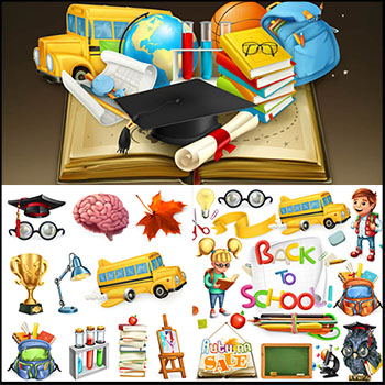 学校教育海报设计蚂蚁素材网矢量插图精选