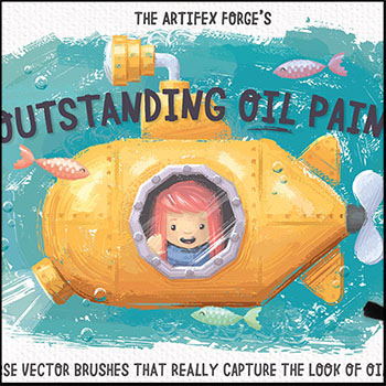 油画油漆AI矢量笔刷
