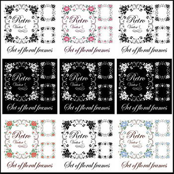 48套无缝花边边框蚂蚁素材网矢量素材精选