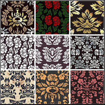 无缝复古花纹蚂蚁素材网矢量背景精选素材