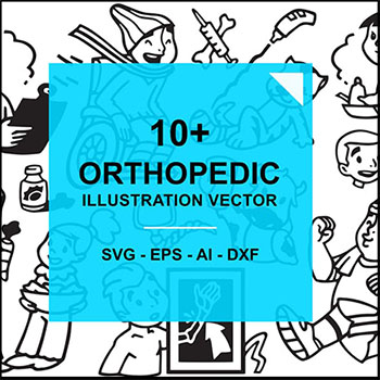 10+整形外科骨科医疗涂鸦蚂蚁素材网矢量插图精选