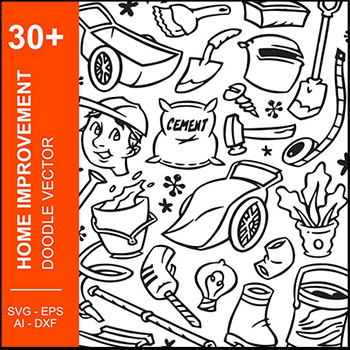 30+家装手绘涂鸦蚂蚁素材网矢量插图精选