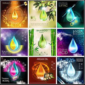 11款彩色漂亮的水滴蚂蚁素材网矢量背景精选