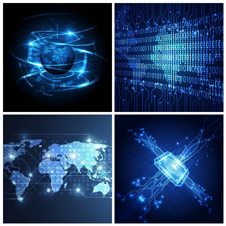 IT智能高科技背景蚂蚁素材网矢量素材精选