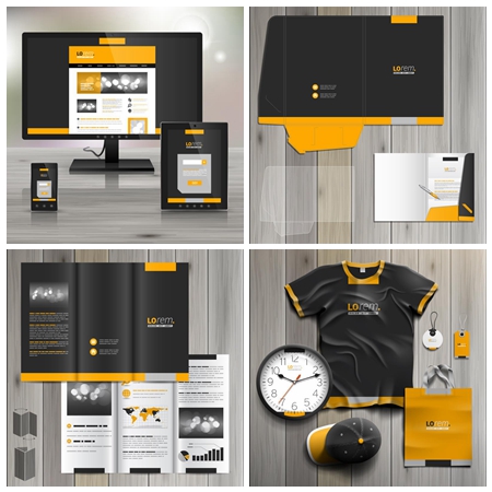 黑色经典企业形象卡片蚂蚁素材网矢量模板精选