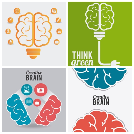 脑洞大开大脑矢量设计素材