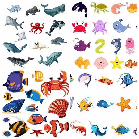 多种类海鱼蚂蚁素材网矢量素材精选
